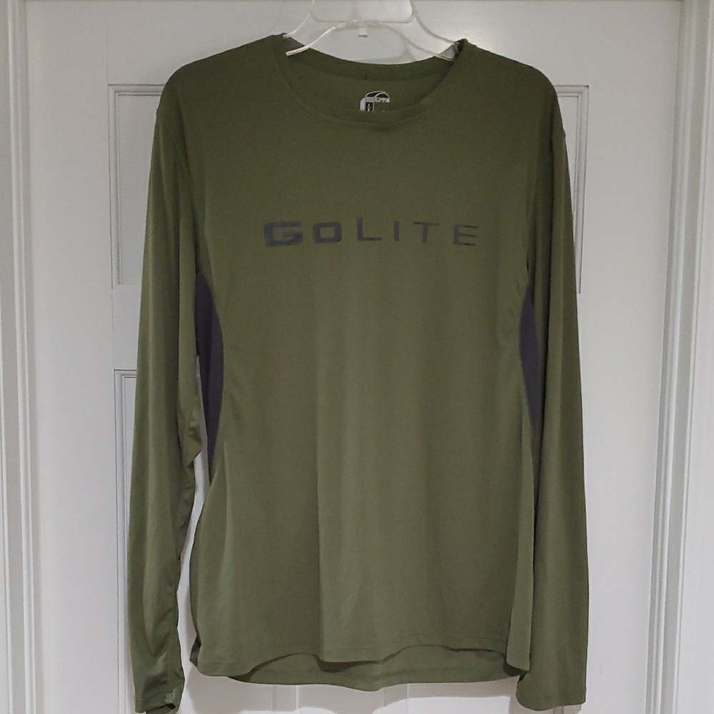 Go Lite Men's Olive Green Long sleeve Shirt sz L